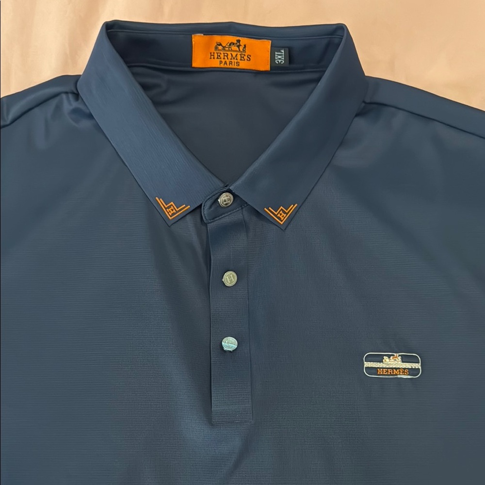 Men's Hermes Blue Polo Shirt